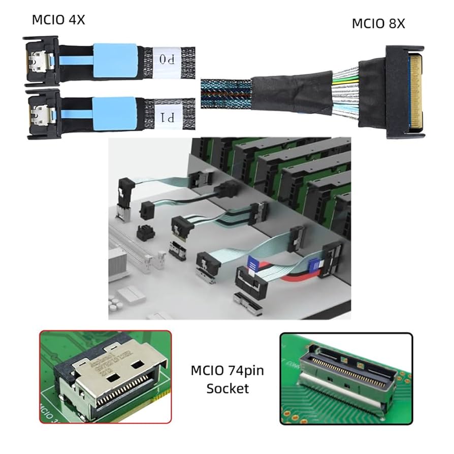 Amazon.com: NFHK PCI-E 5.0 Mini Cool Edge IO MCIO STR PCI-E
